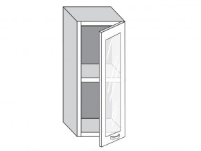 1.30.3 Шкаф настенный (h=720) на 300мм с 1-ой стекл. дверцей в Каслях - kasli.mebel74.com | фото