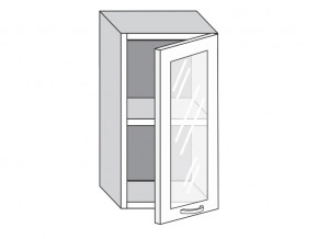 1.40.3 Шкаф настенный (h=720) на 400мм с 1-ой стекл. дверцей в Каслях - kasli.mebel74.com | фото