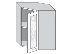 1.60.3у Шкаф настенный (h=720) угловой на 600мм со стекл. дверцей в Каслях - kasli.mebel74.com | фото