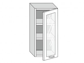 19.40.3 Шкаф настенный (h=913) на 400мм с 1-ой стекл. дверцей в Каслях - kasli.mebel74.com | фото