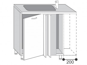 2.10.1ум Шкаф-стол под врезную мойку, УНИ в Каслях - kasli.mebel74.com | фото