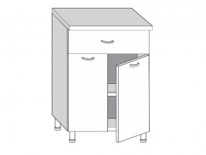 2.60.21 Шкаф-стол на 600мм с 1-м ящиком и 2-мя дверцами в Каслях - kasli.mebel74.com | фото