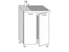 2.60.2мн Шкаф-стол на 600мм под накладную мойку с 2-мя дверцами в Каслях - kasli.mebel74.com | фото