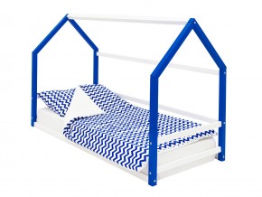 Детская кровать-домик Монтессори Svogen сине-белый в Каслях - kasli.mebel74.com | фото 1