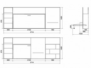 Детская стенка Компакт стандарт с кроватью Смарт 3 в Каслях - kasli.mebel74.com | фото 3