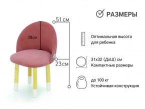 Детский мягкий стул Stumpa пудровый в Каслях - kasli.mebel74.com | фото 2