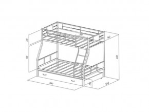 Двухъярусная кровать Гранада 1 Я Черная в Каслях - kasli.mebel74.com | фото 2