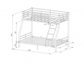 Двухъярусная кровать Гранада-2 140 коричневый в Каслях - kasli.mebel74.com | фото 2