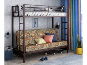 Двухъярусная кровать с диваном Мадлен Коричневая-марки в Каслях - kasli.mebel74.com | фото 1