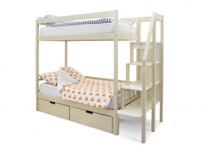 Двухъярусная кровать Svogen с ящиками бежевый в Каслях - kasli.mebel74.com | фото