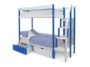 Двухъярусная кровать Svogen с ящиками сине-белый в Каслях - kasli.mebel74.com | фото 3
