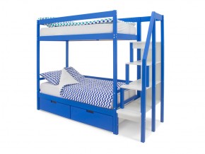 Двухъярусная кровать Svogen с ящиками синий в Каслях - kasli.mebel74.com | фото