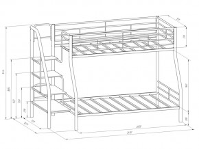 Двухъярусная кровать Толедо 1 П Коричневый-Венге в Каслях - kasli.mebel74.com | фото 2