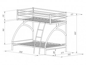 Двухъярусная кровать Виньола 2 Серая в Каслях - kasli.mebel74.com | фото 2