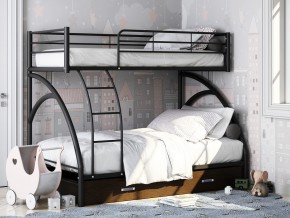 Двухъярусная кровать Виньола-2 Я черный в Каслях - kasli.mebel74.com | фото 1