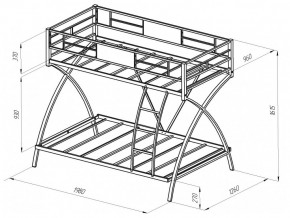 Двухъярусная кровать Виньола Серая в Каслях - kasli.mebel74.com | фото 2