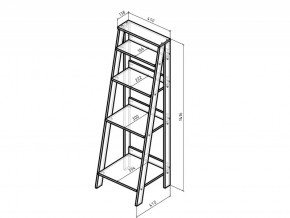 Этажерка Лофт белый в Каслях - kasli.mebel74.com | фото 2