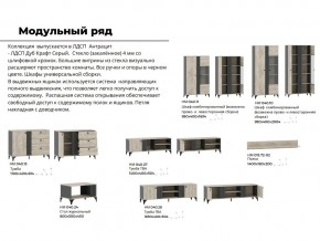 Гостиная Отис Дуб Крафт Серый/Антрацит в Каслях - kasli.mebel74.com | фото 5