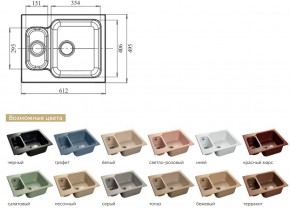 Каменная мойка GranFest Standart GF-S615K в Каслях - kasli.mebel74.com | фото 2