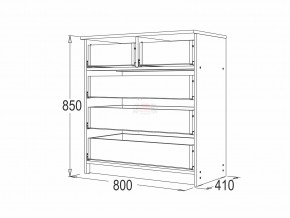 Комод 8 фант венге-млечный дуб в Каслях - kasli.mebel74.com | фото 2