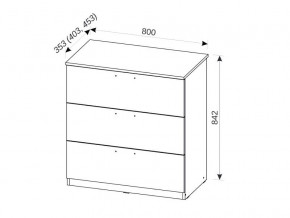 Комод с 3-мя ящиками 350 Эконика в Каслях - kasli.mebel74.com | фото 2