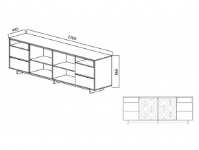 Комодино Moderno-2200 Ф2 в Каслях - kasli.mebel74.com | фото 4