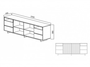 Комодино Moderno-2200 Ф5 в Каслях - kasli.mebel74.com | фото 4