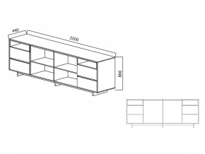 Комодино Moderno-2200 Ф6 в Каслях - kasli.mebel74.com | фото 4