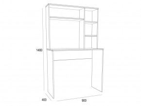 Компьютерный стол-стеллаж ST05 Дуб сонома в Каслях - kasli.mebel74.com | фото 2