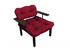 Кресло Дачное бордовая подушка в Каслях - kasli.mebel74.com | фото