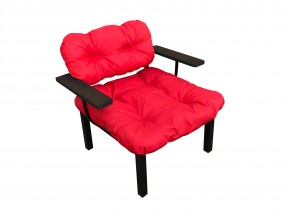 Кресло Дачное красная подушка в Каслях - kasli.mebel74.com | фото 1