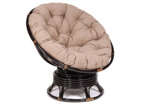 Кресло-качалка Papasan w 23/01 B с подушкой Antique brown, экошерсть Коричневый в Каслях - kasli.mebel74.com | фото