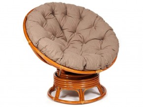 Кресло-качалка Papasan w 23/01 B с подушкой Cognac, экошерсть Коричневый в Каслях - kasli.mebel74.com | фото