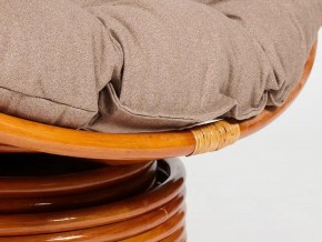 Кресло-качалка Papasan w 23/01 B с подушкой Cognac, экошерсть Коричневый в Каслях - kasli.mebel74.com | фото 2