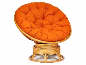 Кресло-качалка Papasan w 23/01 B с подушкой Honey, ткань Оранжевый в Каслях - kasli.mebel74.com | фото