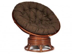 Кресло-качалка Papasan w 23/01 B с подушкой Pecan, ткань Коричневый в Каслях - kasli.mebel74.com | фото