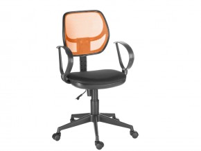 Кресло компьютерное Флеш Рондо черный/оранжевый в Каслях - kasli.mebel74.com | фото