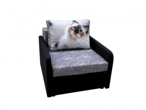 Кресло кровать Канзасик с подлокотниками кот голубые глаза в Каслях - kasli.mebel74.com | фото