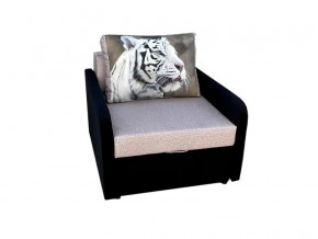 Кресло кровать Канзасик с подлокотниками тигр белый в Каслях - kasli.mebel74.com | фото