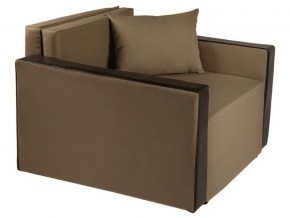 Кресло-кровать Милена с подлокотниками рогожка brown в Каслях - kasli.mebel74.com | фото