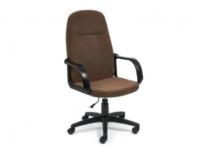 Кресло офисное Leader флок коричневый в Каслях - kasli.mebel74.com | фото 1