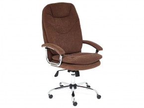 Кресло офисное Softy lux флок коричневый в Каслях - kasli.mebel74.com | фото