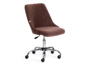 Кресло офисное Swan флок коричневый в Каслях - kasli.mebel74.com | фото
