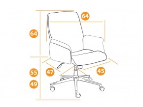 Кресло офисное York флок серый в Каслях - kasli.mebel74.com | фото 2
