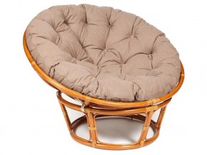 Кресло Papasan 23/01 W с подушкой Cognac, экошерсть Коричневый в Каслях - kasli.mebel74.com | фото 1