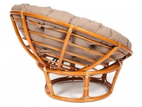 Кресло Papasan 23/01 W с подушкой Cognac, экошерсть Коричневый в Каслях - kasli.mebel74.com | фото 2