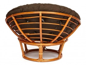 Кресло Papasan 23/01 W с подушкой Cognac, ткань Коричневый в Каслях - kasli.mebel74.com | фото 2