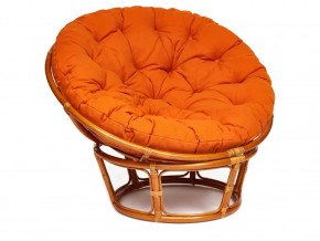 Кресло Papasan 23/01 W с подушкой Cognac, ткань Оранжевый в Каслях - kasli.mebel74.com | фото 1