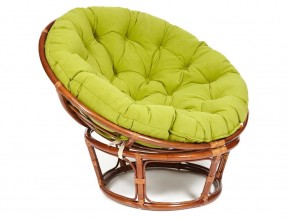 Кресло Papasan 23/01 W с подушкой Pecan, флок Олива в Каслях - kasli.mebel74.com | фото 1