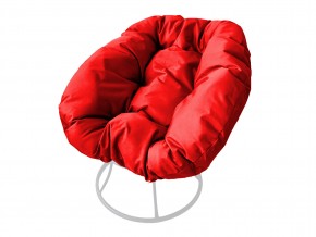 Кресло Пончик без ротанга красная подушка в Каслях - kasli.mebel74.com | фото